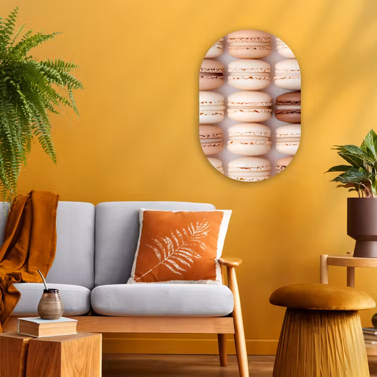 Muurovaal - Kunststof - Macarons - Beige - Bruin — 3