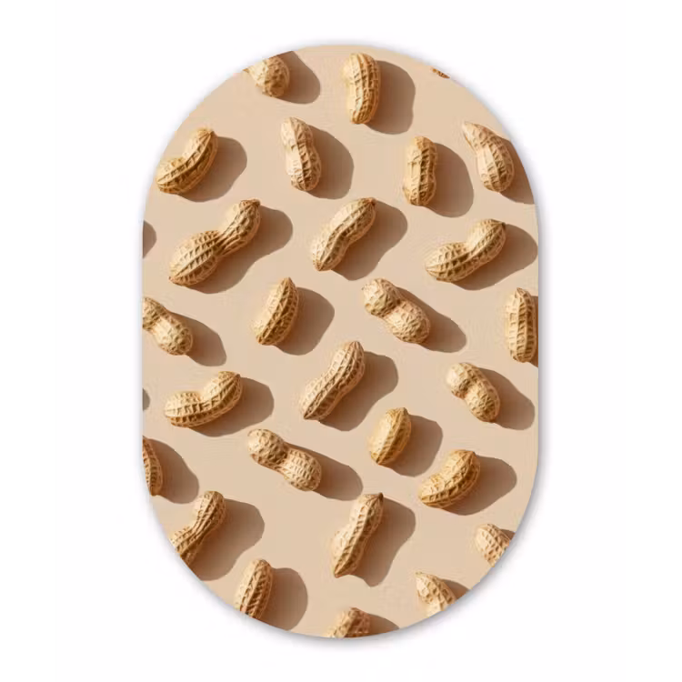 Muurovaal - Kunststof - Pinda's - Patroon - Beige — 2