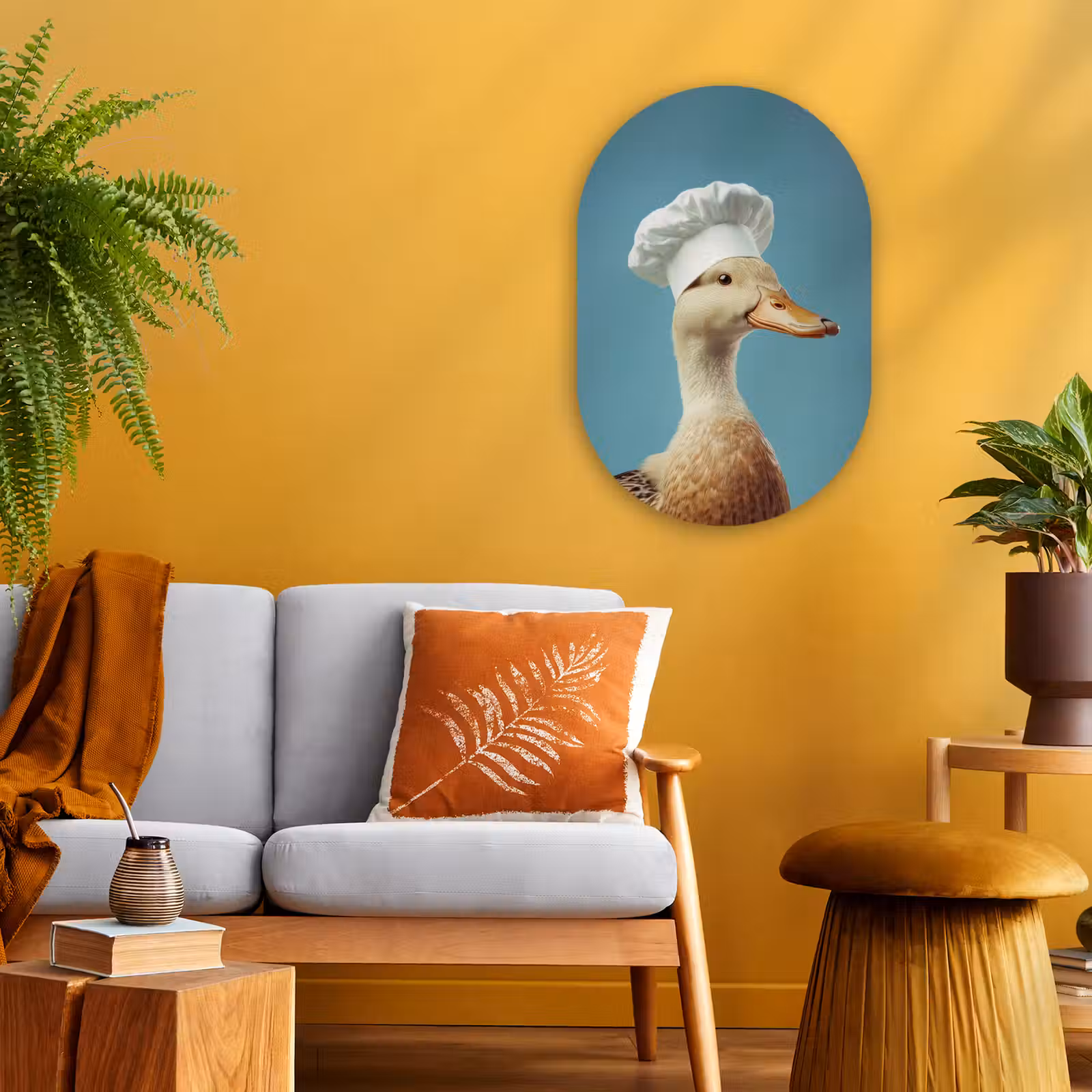 Muurovaal - Kunststof - Eend - Koksmuts - Cute - Vogel — 1
