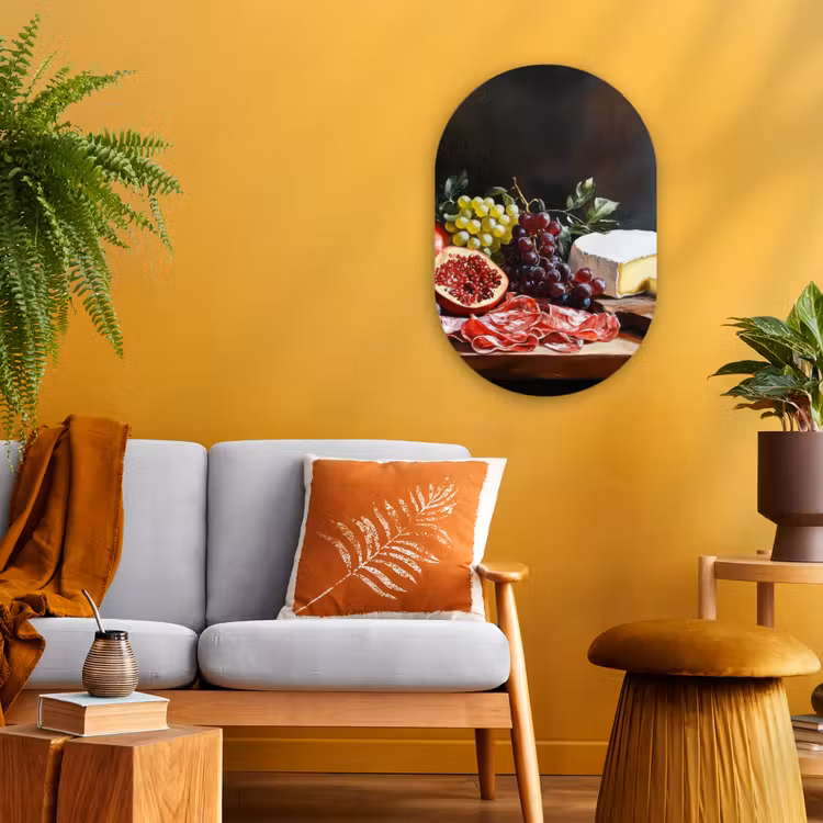Muurovaal - Kunststof - Borrelplank - Stilleven - Vintage — 1