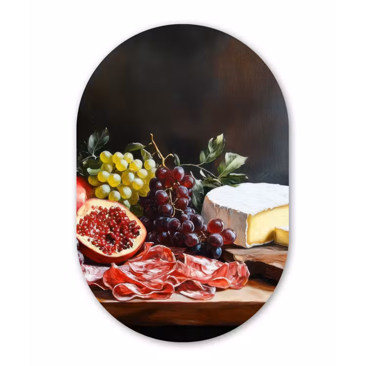 Muurovaal - Kunststof - Borrelplank - Stilleven - Vintage — 2