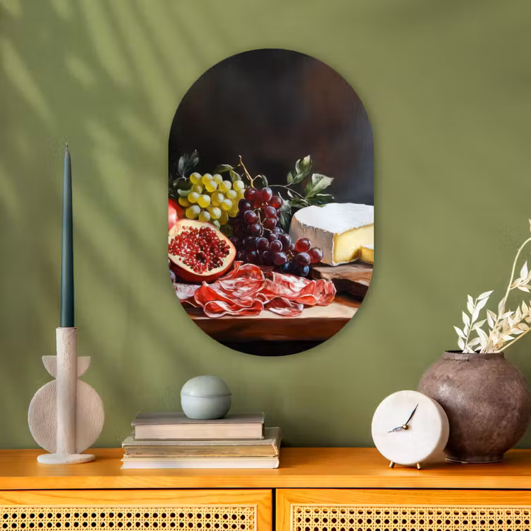 Muurovaal - Kunststof - Borrelplank - Stilleven - Vintage — 3