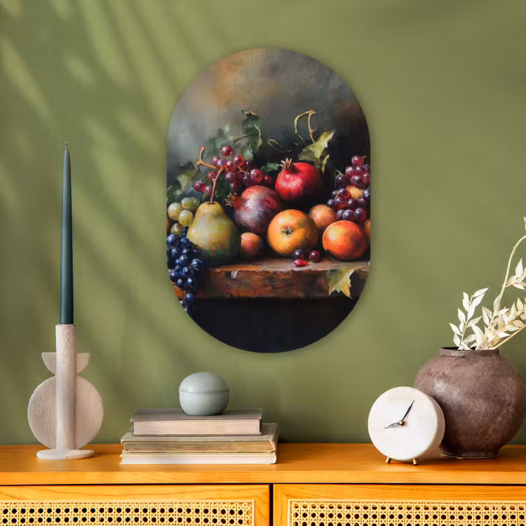 Muurovaal - Kunststof - Rustiek - Stilleven - Fruit — 2