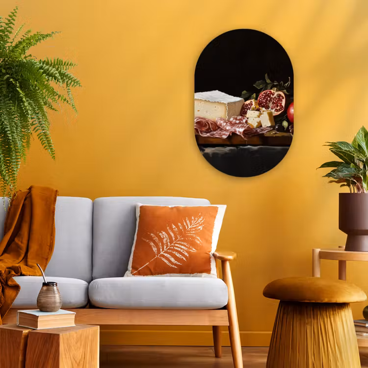 Muurovaal - Kunststof - Stilleven - Vintage - Borrelplank — 1