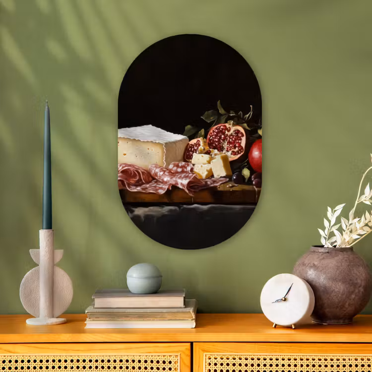 Muurovaal - Kunststof - Stilleven - Vintage - Borrelplank — 3