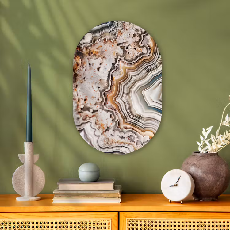 Muurovaal - Kunststof - Edelsteen - Marmer - Natuur - Abstract — 2
