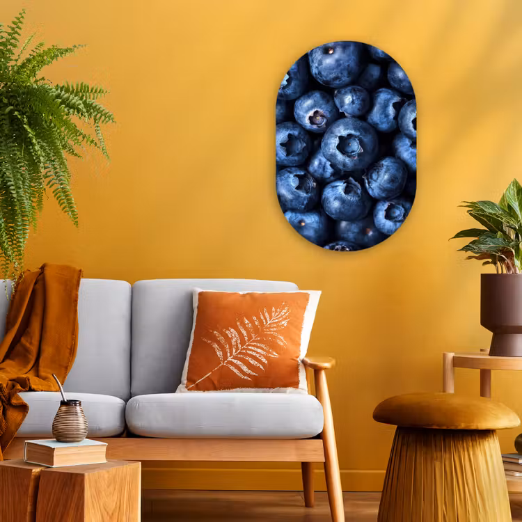 Muurovaal - Kunststof - Bessen - Blauw - Fruit — 1