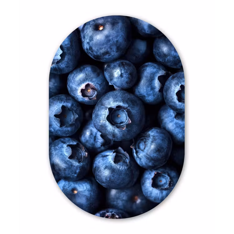 Muurovaal - Kunststof - Bessen - Blauw - Fruit — 3