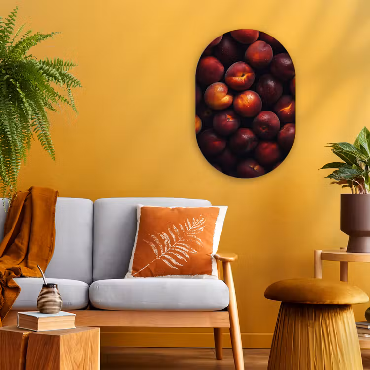 Muurovaal - Kunststof - Fruit - Close up - Nectarines — 1