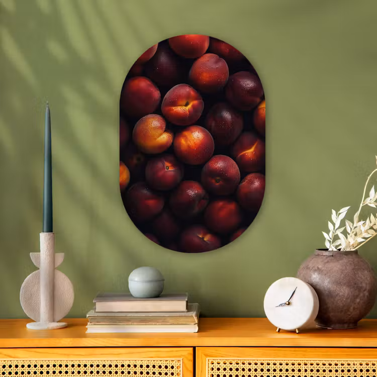 Muurovaal - Kunststof - Fruit - Close up - Nectarines — 2