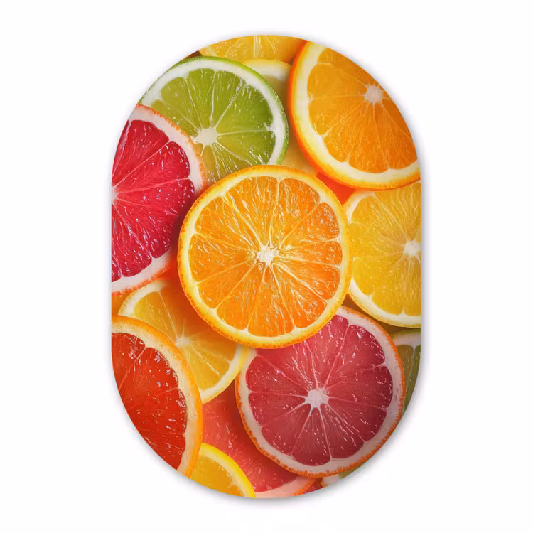 Muurovaal - Kunststof - Fruit - Kleurrijk - Close up — 1