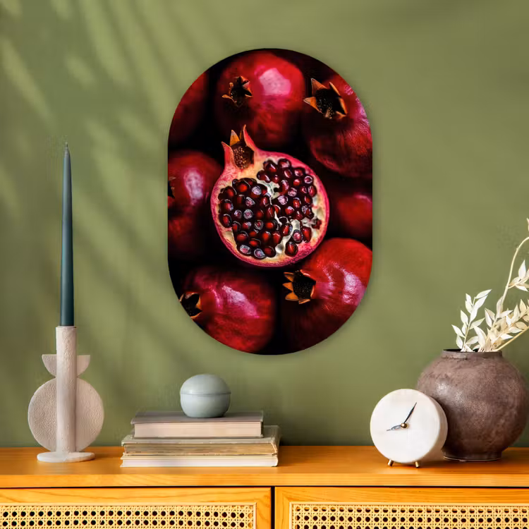 Muurovaal - Kunststof - Granaatappel - Rood - Fruit — 3