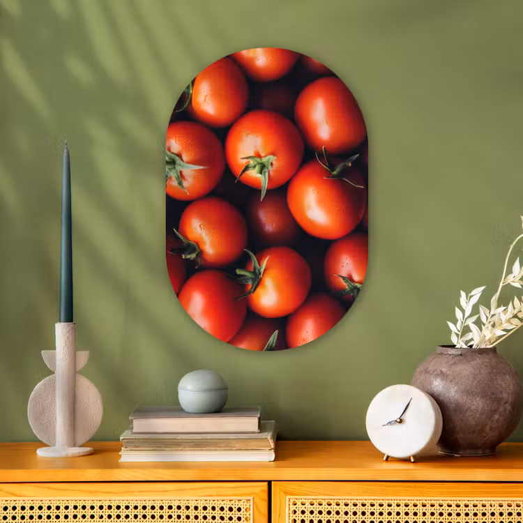 Muurovaal - Kunststof - Groente - Rood - Tomaten — 2