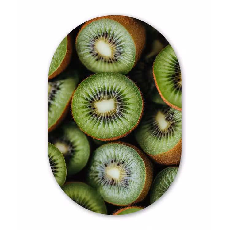 Muurovaal - Kunststof - Kiwi - Fruit - Groen — 2