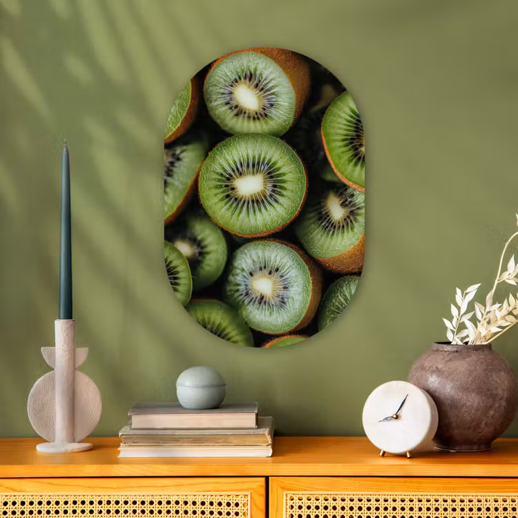 Muurovaal - Kunststof - Kiwi - Fruit - Groen — 3