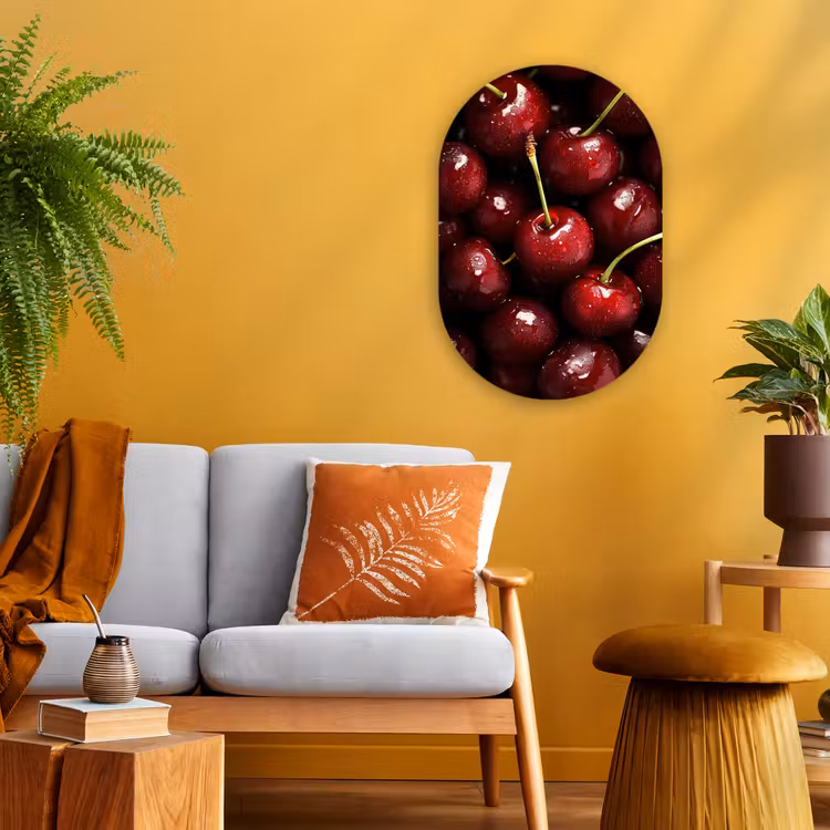 Muurovaal - Kunststof - Rood - Fruit - Kersen — 2
