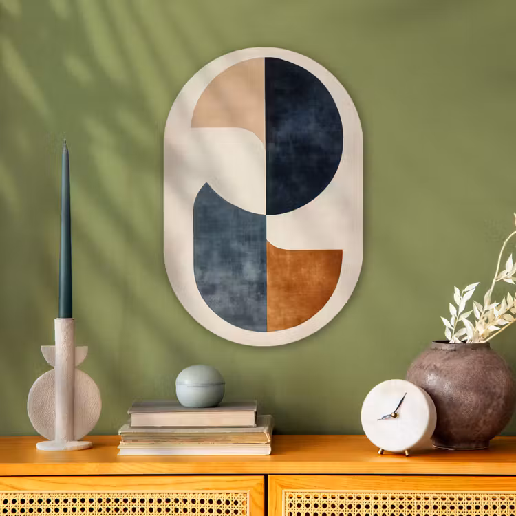 Muurovaal - Kunststof - Cirkels - Abstract - Kleurrijk — 2
