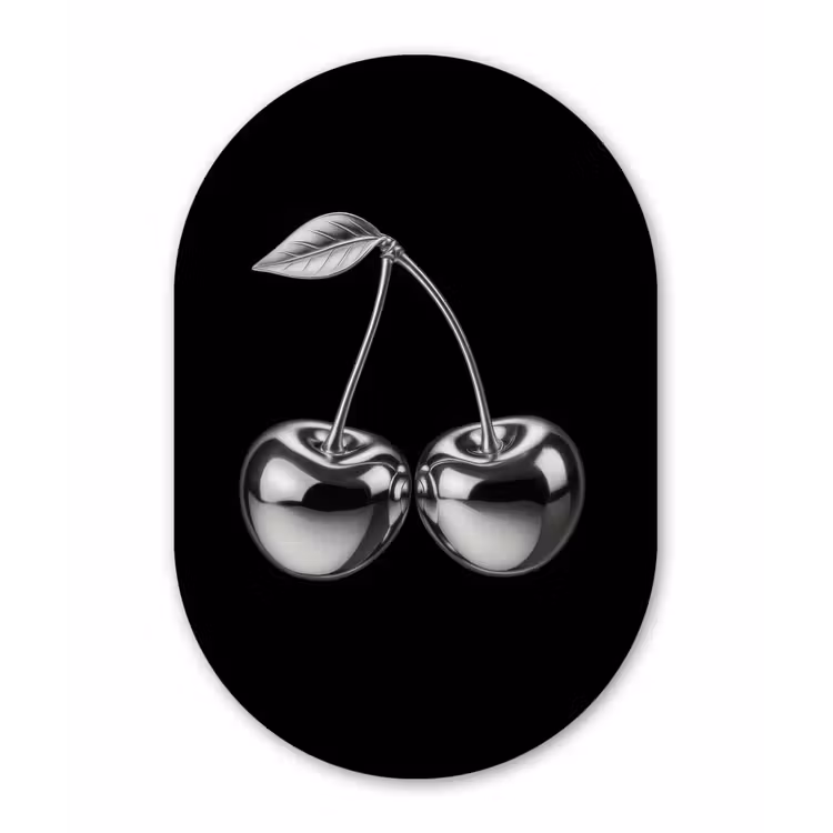 Muurovaal - Kunststof - Kers - Luxueus - Metallic — 3