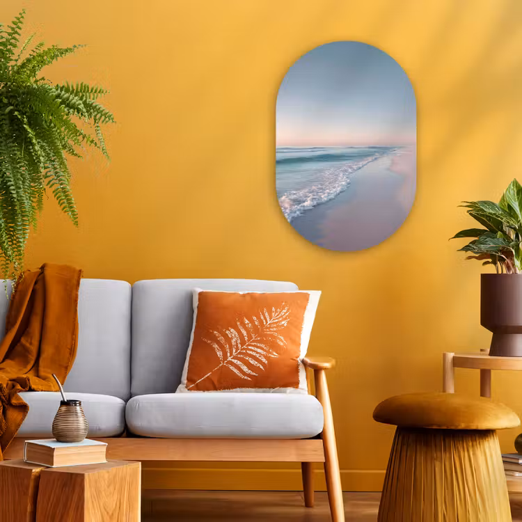 Muurovaal - Kunststof - Kustlijn - Pastel - water — 3
