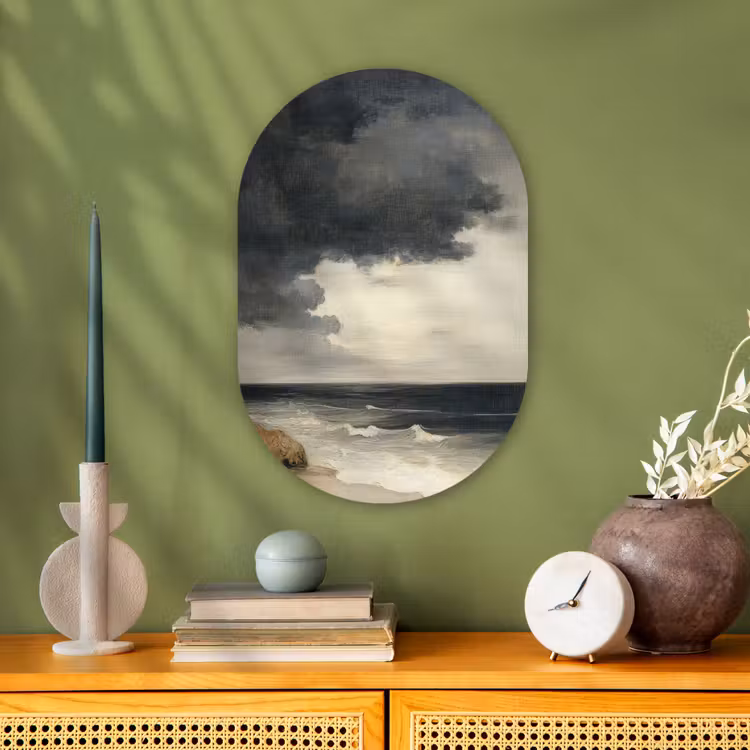 Muurovaal - Kunststof - Kust - Golven - Rots - Storm — 1