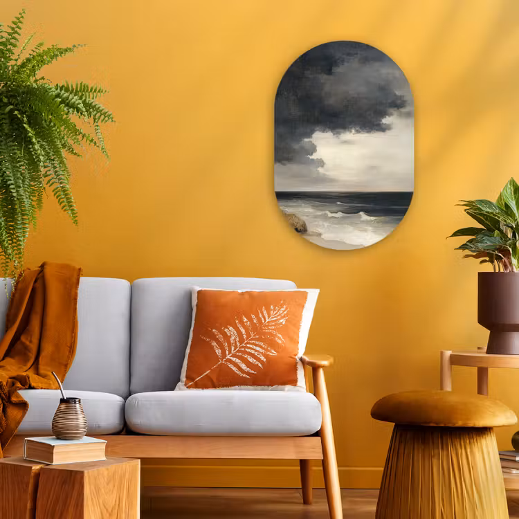 Muurovaal - Kunststof - Kust - Golven - Rots - Storm — 2