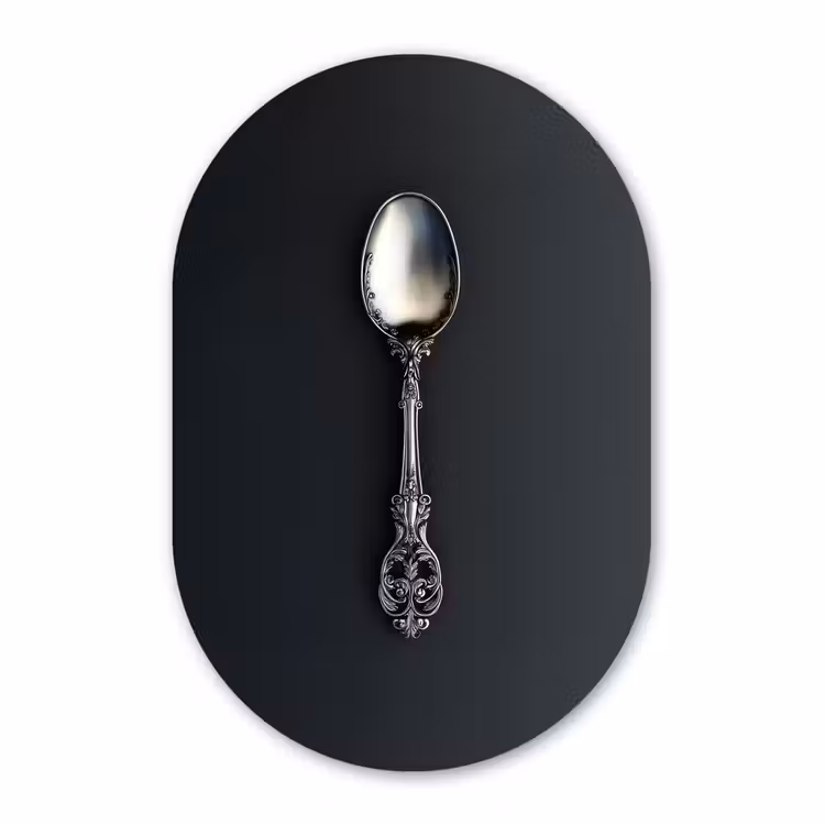 Muurovaal - Kunststof - Lepel - Zilver - Metaal — 3