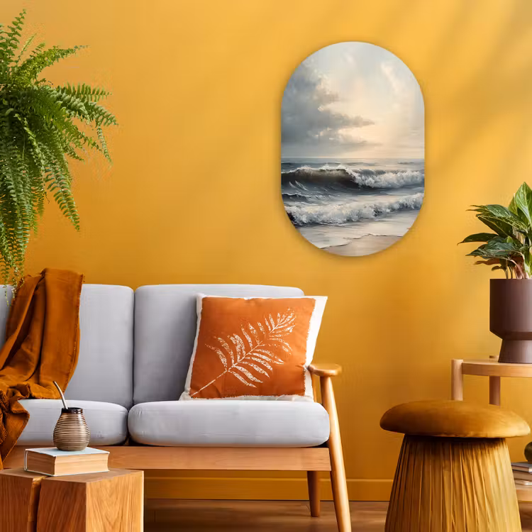 Muurovaal - Kunststof - Strand - Zee - Zonsondergang — 1