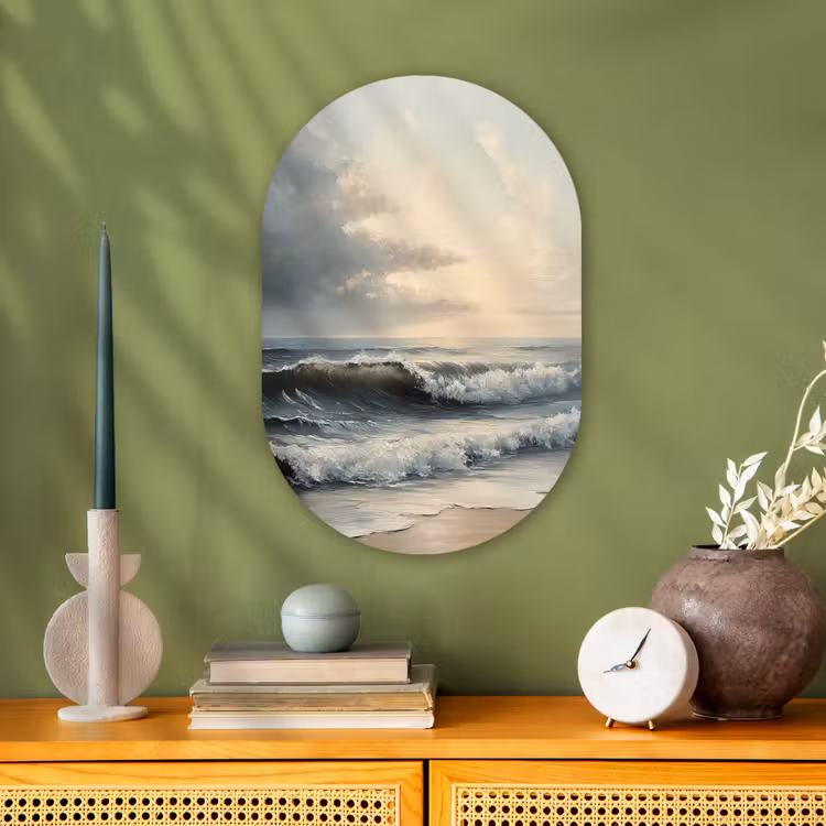 Muurovaal - Kunststof - Strand - Zee - Zonsondergang — 3