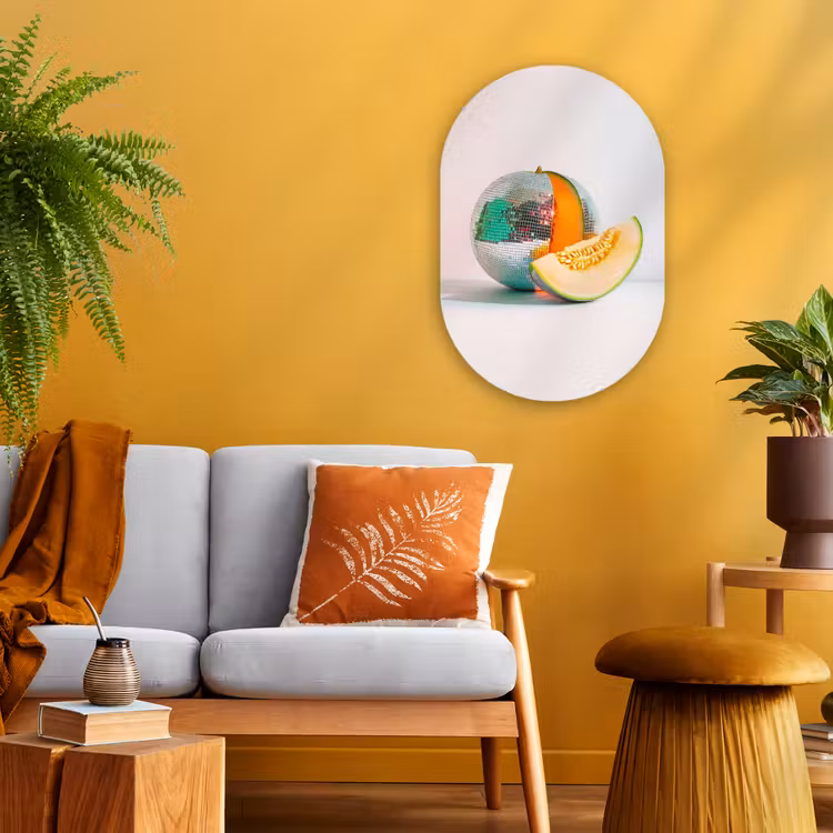 Muurovaal - Kunststof - Disco - Discobal - Meloen - Pastel — 3