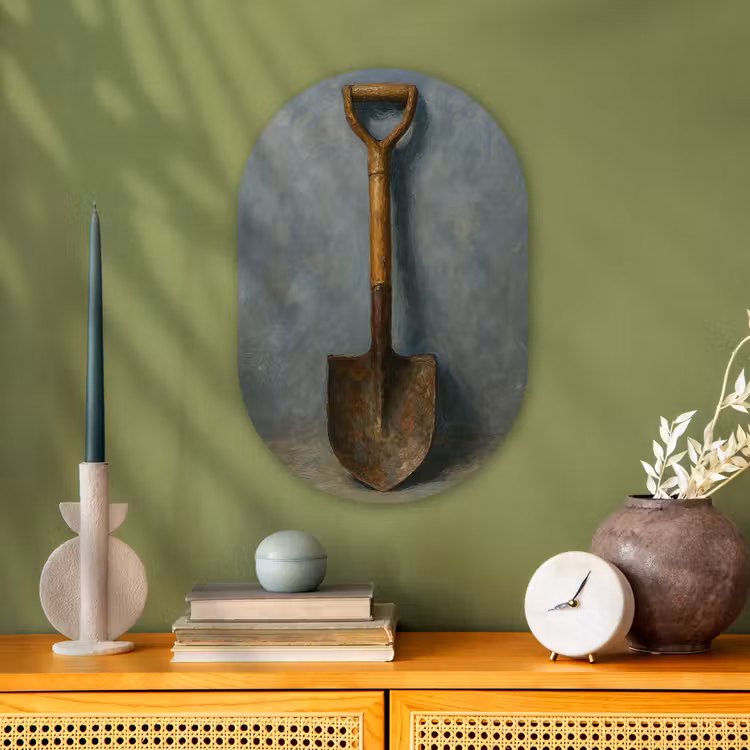 Muurovaal - Kunststof - Schep - Gereedschap - Schilderij — 2