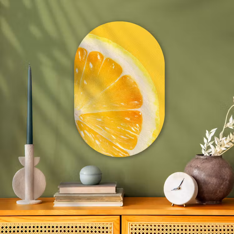 Muurovaal - Kunststof - Citroen - Geel - Zonnig — 2