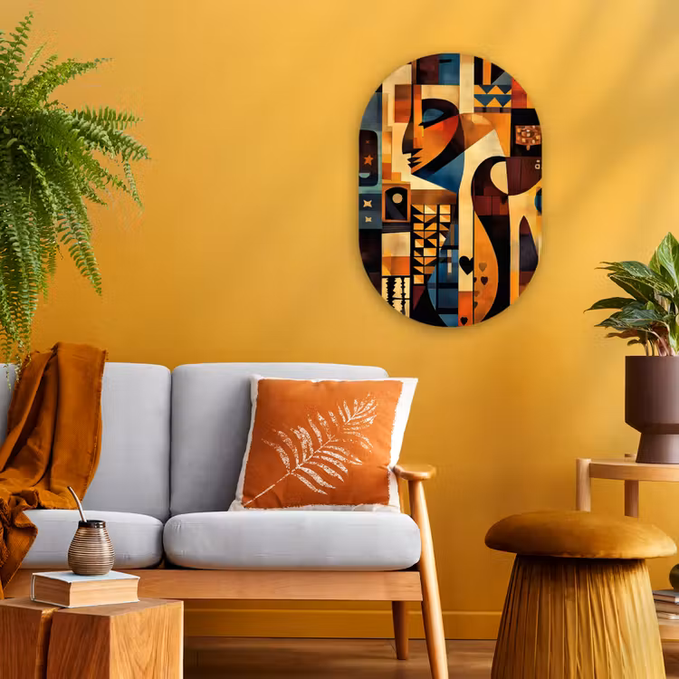 Muurovaal - Kunststof - Figuren - Abstract - Symbolen — 2
