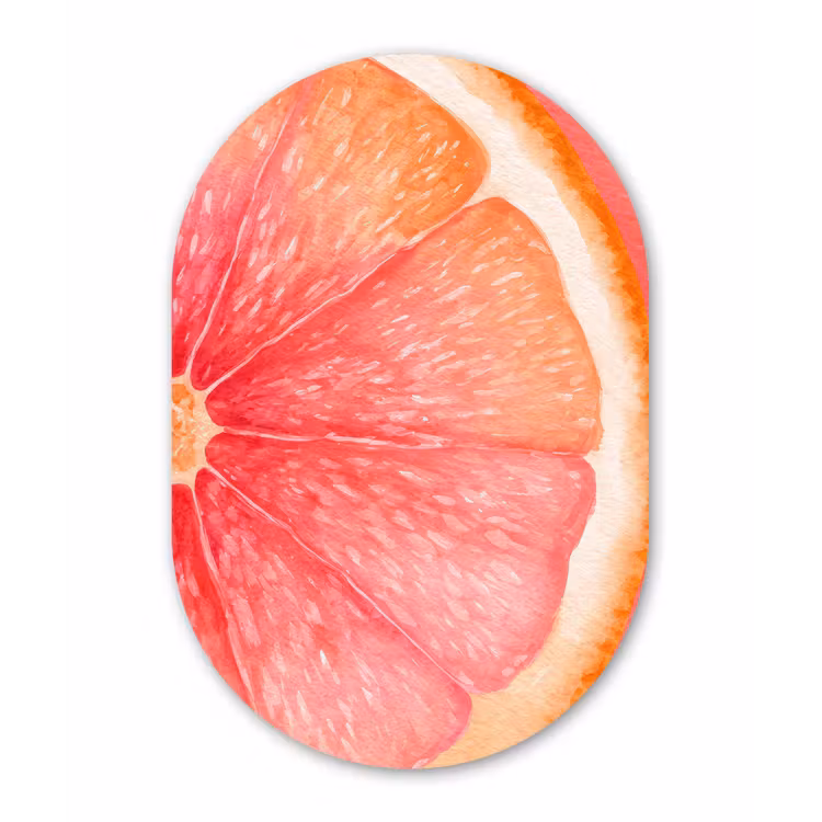 Muurovaal - Kunststof - Grapefruit - Roze - Levendig — 3