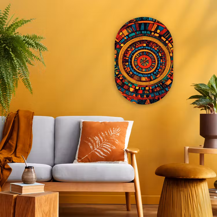 Muurovaal - Kunststof - Mandala - Cirkels - Patronen — 1