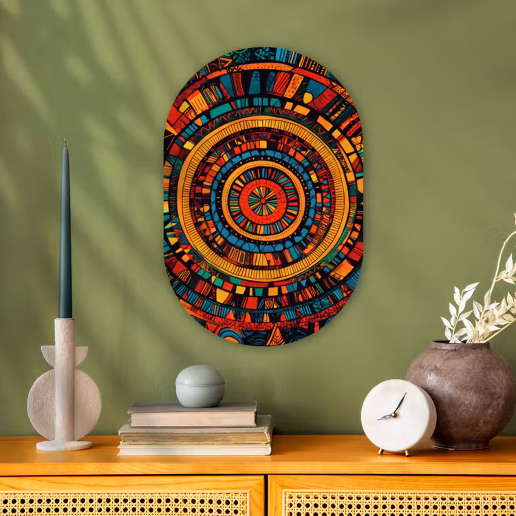 Muurovaal - Kunststof - Mandala - Cirkels - Patronen — 2