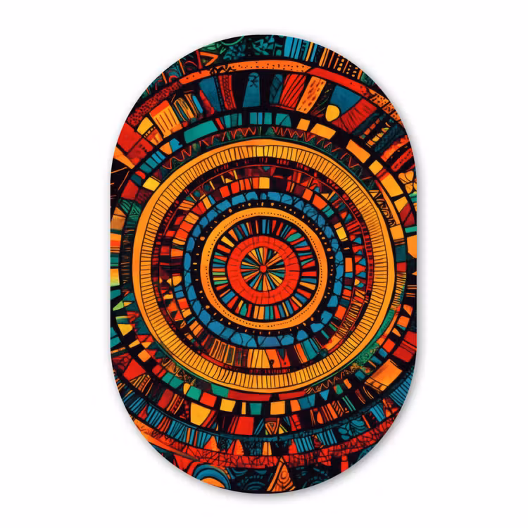 Muurovaal - Kunststof - Mandala - Cirkels - Patronen — 3