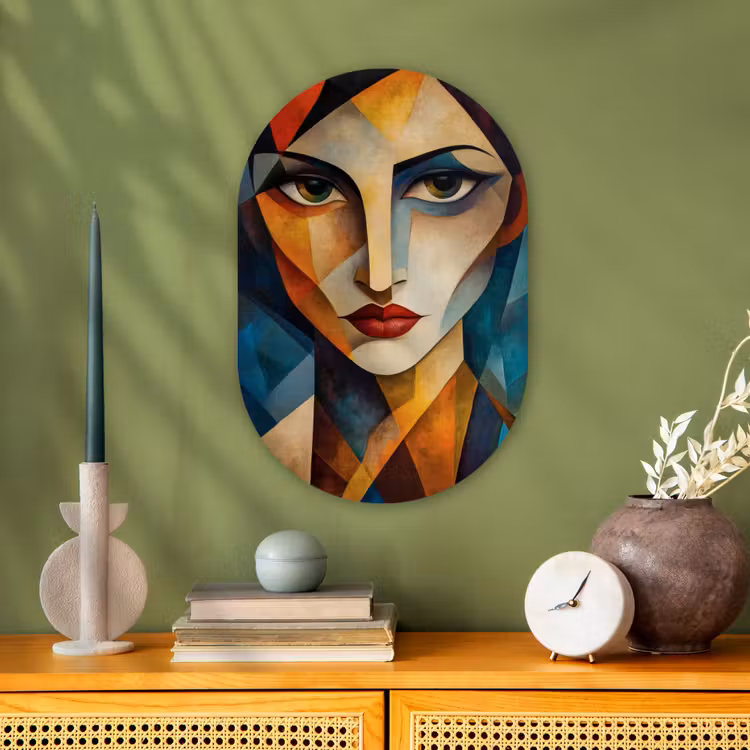 Muurovaal - Kunststof - Portret - Abstract - Vormen — 1