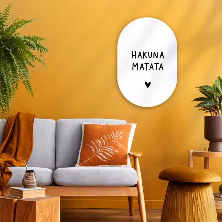 Muurovaal - Kunststof - Hakuna matata - Quotes - Spreuken — 2
