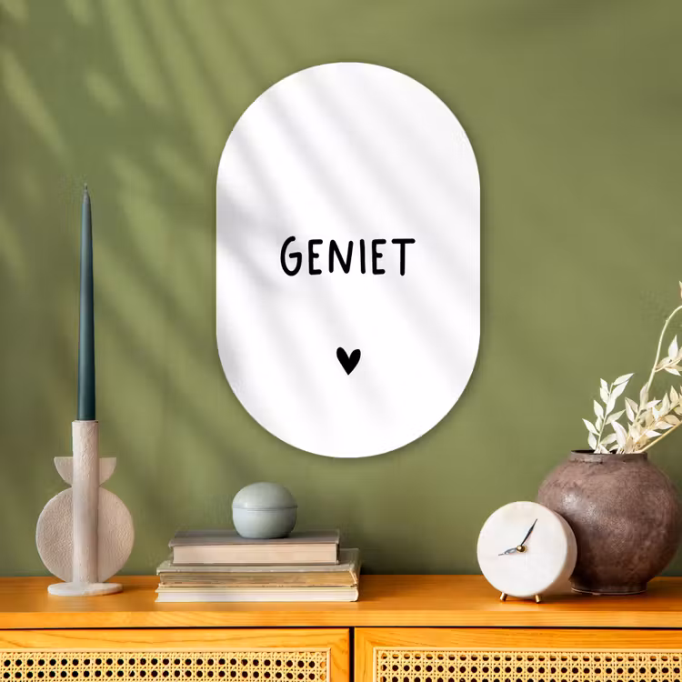 Muurovaal - Kunststof - Quotes - Geniet - Spreuken — 2