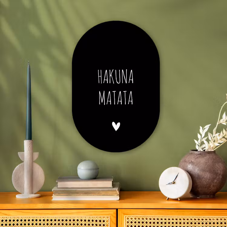 Muurovaal - Kunststof - Quotes - Spreuken - Hakuna matata — 2