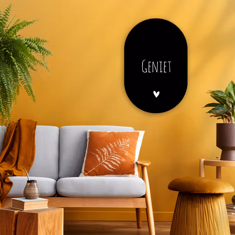 Muurovaal - Kunststof - Spreuken - Geniet - Quotes — 3