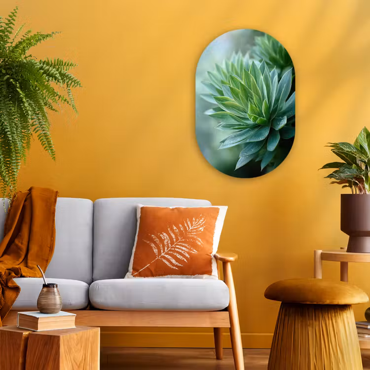 Muurovaal - Kunststof - Blad - Plant - Groen - Textuur — 2