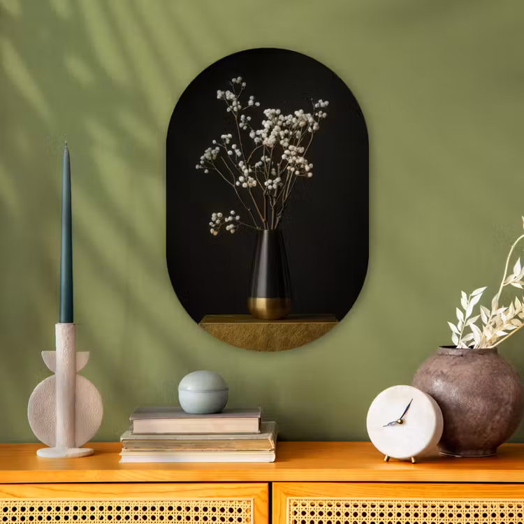 Muurovaal - Kunststof - Bloembollen - Wit - Vaas - Minimalistisch — 2