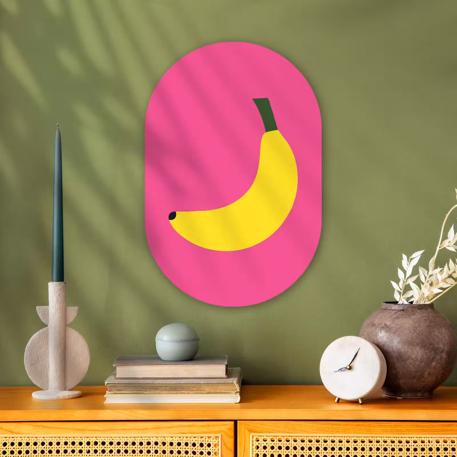 Muurovaal - Kunststof - Banaan - Geel - Fruit — 1