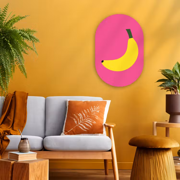 Muurovaal - Kunststof - Banaan - Geel - Fruit — 3