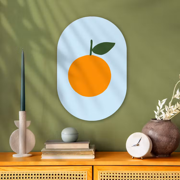 Muurovaal - Kunststof - Fruit - Sinaasappel - Oranje — 2