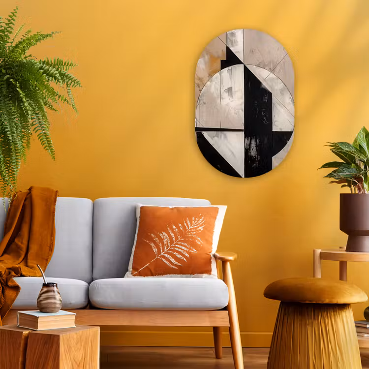 Muurovaal - Kunststof - Abstract - Modern - Geometrisch - Pastel — 2