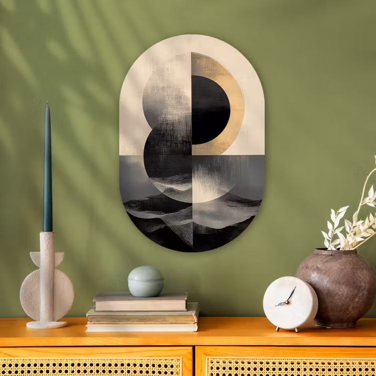 Muurovaal - Kunststof - Cirkels - Schaduw - Abstract — 2