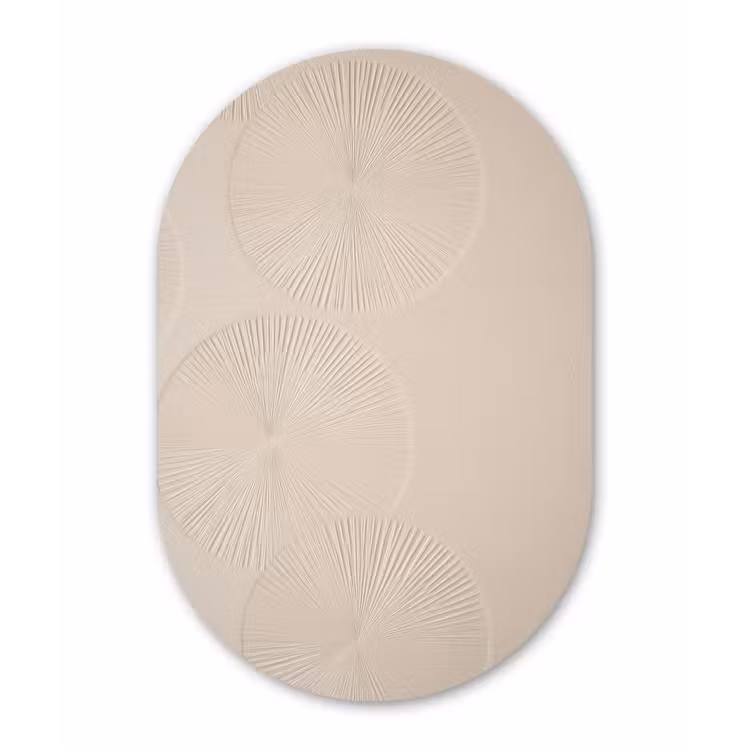 Muurovaal - Kunststof - Japandi - Beige - Modern — 3