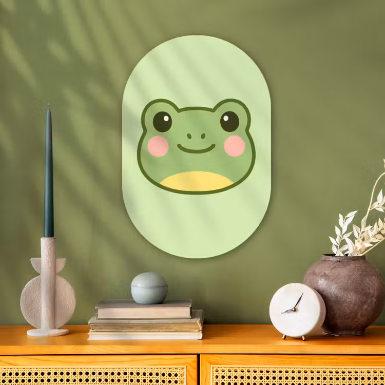 Muurovaal - Kunststof - Kikker - Groen - Vriendelijkheid — 3